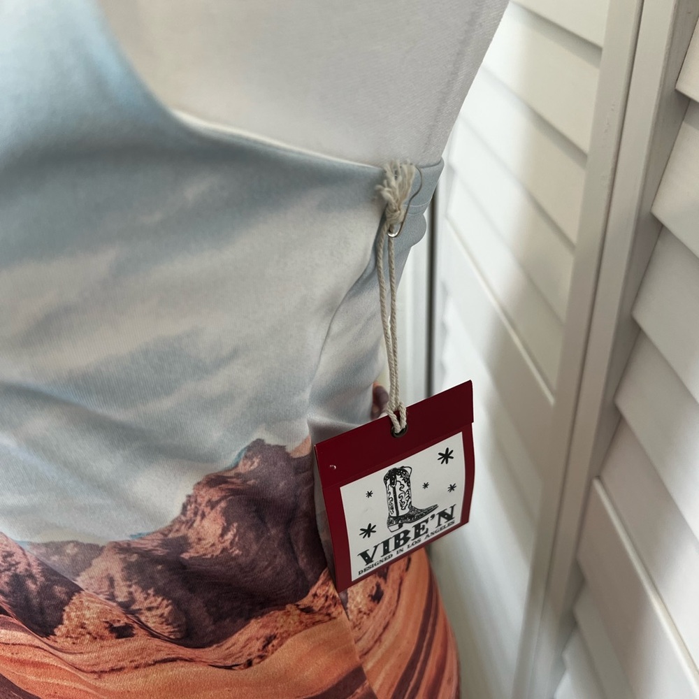 Desert/ Boho Women's Halter Top - desert Landscape - Picture 4 of 5